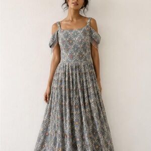 Vintage Roco Saripallace floral maxi dress